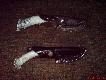 Nowi  pomocnicy 
Silver Stag Deer Drop Knife.
1,. D2 steel 
2. Damascus steel.
