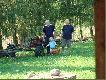 Moja c�rka razem z dziadkiem (z prawej) i koleg� Tadziem (z lewej) zbierali grzyby na przydomowym podw�rku.