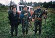Po udanym polowaniu na ba�anty. Stoj� od lewej Ireneusz P. Miros�aw J. Andrzej �