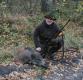 Hubertus w Kole nr 5 dzik w Lesznie. Pierwsze p�dzenie i stanowisko nr 1 okazuj� si� szcz�liwe :) Pozyskany warchlak ostatecznie da� mi II V-ce kr�lestwo polowania. Darz B�r