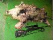 Strzelany na ok. 100m. .308Win z pociskiem Sako Powerhead 10,7g. Po strzale "za ucho" zosta� w ogniu - niestety kula skr�ci�a i uszkodzi�a troszk� �opatk� na wylocie...